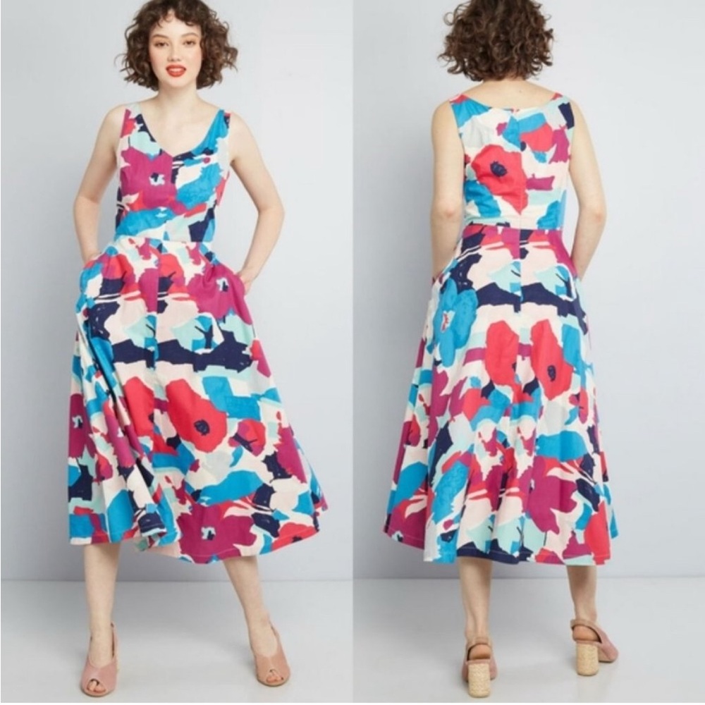Modcloth x Emily and Fin Miss Magnificent Midi Dress 1X